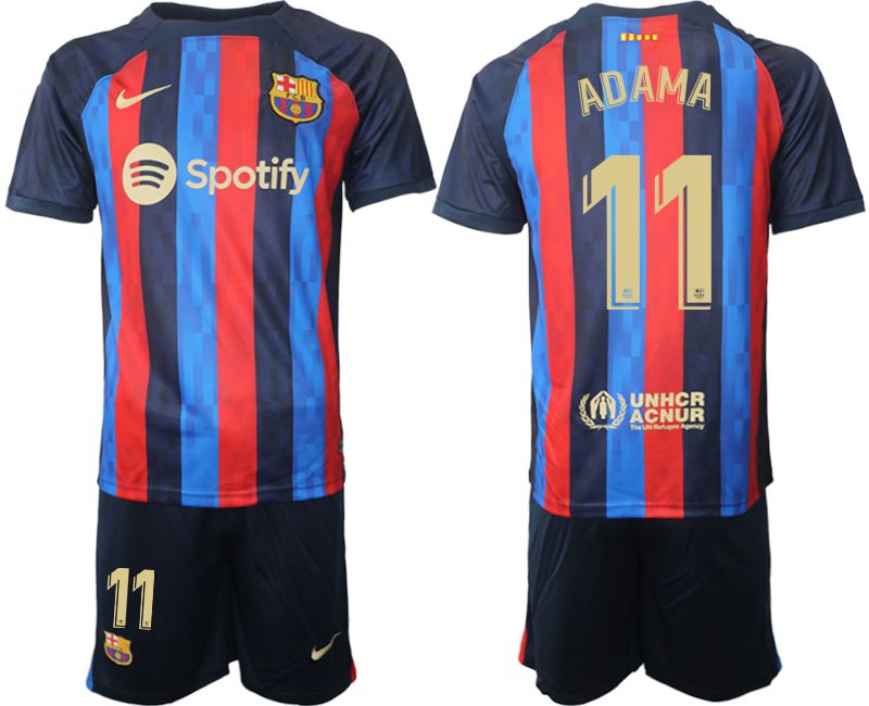Men 2022-2023 Club Barcelona home blue 11 Soccer Jersey